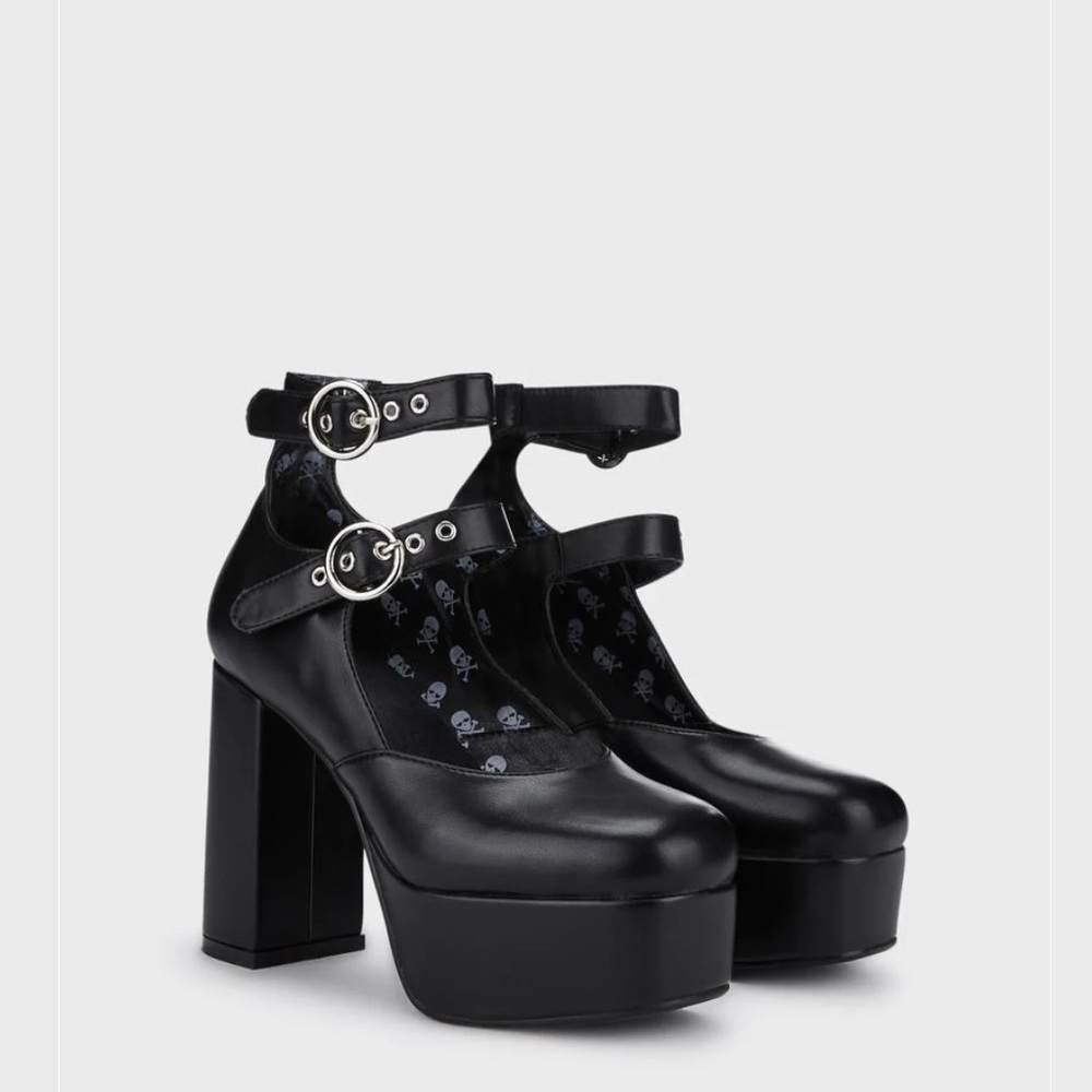 lamoda black “girl from mars” block heels.